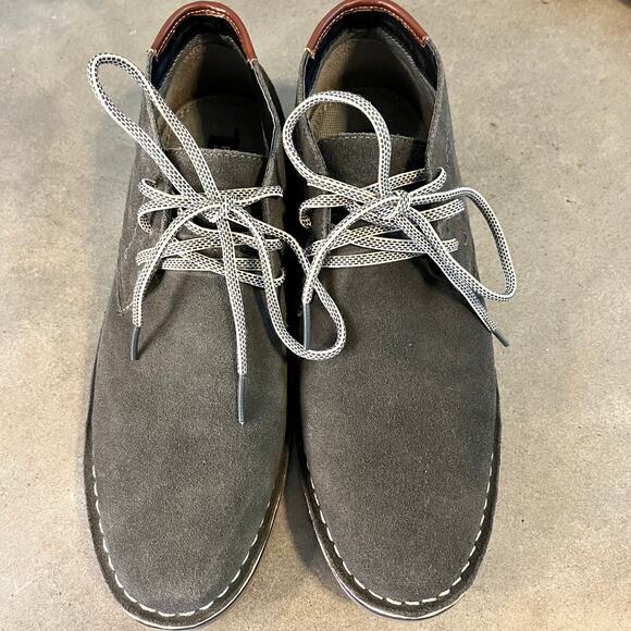 Kenneth Cole Gray Leather lace up oxford mens shoes size 12 business casual - Picture 2 of 11